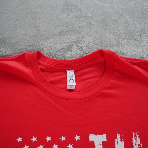 Forever Trump Flag Patriot Men Women 2XL XXL Red Unisex Graphic T-Shirt Tee NWOT - Picture 6 of 12